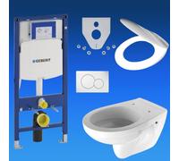 Geberit Duofix UP320 Elemento Muro WC A Bassa Fissaggio Sigma01 E Set Sedile WC