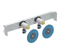Geberit FlowFit Raccordo a gomito 90° preassemblato, doppio, diritto, DN 15, 619