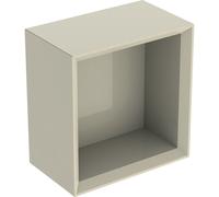Geberit iCon mensola quadrata, 22,5x23,3x13,2 cm, 502321, Colorazione: Frontale/carcassa: grigio sabbia/laccato lucido, maniglia: grigio sabbia/opaco verniciato a polvere - 502.321.JL.1