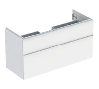 Geberit iCon armoire basse pour lavabo, 2 tiroirs, 118,4x61,5x47,6 cm, 502306, 502.306.01.3, 502.306.01.3, Colorazione: Frontale/carcassa: bianco/laccato opaco, maniglia: bianca/verniciata a polvere o