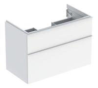 Mobiletto Geberit iCon per lavabo, 2 cassetti, 88,8x61,5x47,6 cm, 502305, Colorazione: Frontale/carcassa: bianco/laccato lucido, maniglia: bianco/opaco verniciato a polvere - CM