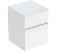 Geberit iCon armoire latérale, 2 tiroirs, 45x60x47,6 cm, 502315, 502315011, 502315011, Colorazione: Frontale/carcassa: bianco/laccato lucido, maniglia: bianco/opaco verniciato a polvere - CM