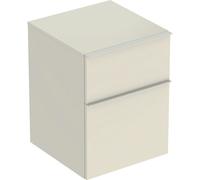 Geberit iCon armoire latérale, 2 tiroirs, 45x60x47,6 cm, 502315, 502315JL1, 502315JL1, Colorazione: Frontale/carcassa: grigio sabbia/laccato lucido, maniglia: grigio sabbia/opaco verniciato a polvere