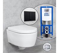 Geberit iCon Compact WC sospeso & Tellkamp sedile WC con elemento incasso neeos,, 204030000+16791BM#SET, iCon bianco [WC > WC con Elementi Incasso]