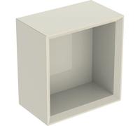 Geberit iCon mensola quadrata, 22,5x23,3x13,2 cm, 502321, Colorazione: Frontale/carcassa: grigio sabbia/laccato lucido, maniglia: grigio sabbia/opaco verniciato a polvere - 502.321.JL.1
