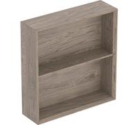 Geberit iCon mensola quadrata, 45x46,7x13,2 cm, 502323, Colorazione: Frontale/carcassa: noce hickory/melamina texture legno, manico: lava/verniciato a polvere opaco - 502.323.JR.1