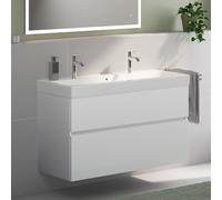 Geberit iCon lavabo doppio, evineo ineo5 evo mobile, La: 120 cm, 2 scomparti estraibili, con maniglia incassata,, 124020000+BE0979WM, iCon [Mobili da Bagno > Mobili con Doppio Lavabo]