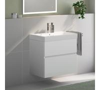 Geberit iCon lavabo, evineo ineo5 evo mobile, La: 75 cm, 2 scomparti estraibili, con maniglia incassata,, 124075000+BE0976WM, iCon [Mobili da Bagno > Mobili con Lavabo Integrato]