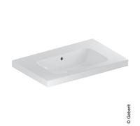 Lavabo Geberit iCon Light, 75 cm x 48 cm, senza foro per rubinetto, con sfioratore,501839, Colorazione: bianco