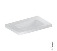 Lavabo Geberit iCon Light, 75 cm x 48 cm, senza foro per rubinetto, senza sfioratore,501839, Colorazione: bianco - CM