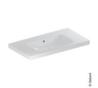 Lavabo Geberit iCon Light, 90 cm x 48 cm, senza foro per rubinetto, con sfioratore,501840, Colorazione: bianco - 501.840.00.3