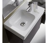Geberit iCon lavabo 53x31cm, blanc, surface de rangement à droite, 124053600, 124053600, Colorazione: Bianco, con KeraTect