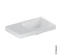 Lavamano Geberit iCon Light, 53 cm x 31 cm, senza foro per rubinetto, senza troppopieno, ripiano a sinistra, 501833, Colorazione: bianco/KeraTect - 501.833.00.4