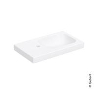 Lavamano Geberit iCon Light, 53 cm x 31 cm, senza foro per rubinetto, senza troppopieno, ripiano a sinistra, 501833, Colorazione: Bianco opaco - 501.833.JT.1