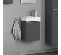 Geberit iCon lavamani, evineo ineo4 mobile per lavabo, La: 38 cm; 1 sportello con apertura a sinistra e maniglia,, 124736600+BE0215AN, iCon [Mobili da Bagno > Mobile con Lavamani]