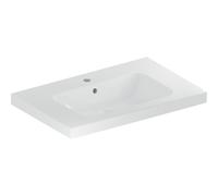 Lavabo Geberit iCon Light, 75 cm x 48 cm, con foro per rubinetto, con sfioratore,501839, Colorazione: bianco