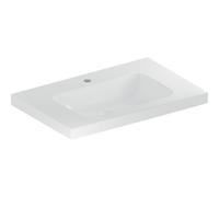Lavabo Geberit iCon Light, 75 cm x 48 cm, con foro per rubinetto, senza sfioratore,501839, Colorazione: bianco - 501.839.00.5