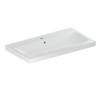 Lavabo Geberit iCon Light, 90 cm x 48 cm, con foro per rubinetto, con sfioratore,501836, Colorazione: bianco/KeraTect - 501.836.00.2
