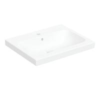 Lavabo da appoggio Geberit iCon Light, 60 cm x 48 cm, con foro per rubinetto, con sfioratore,501847, Colorazione: bianco - 501.847.00.1