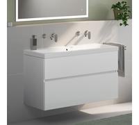 Geberit iCon Light lavabo doppio, evineo ineo5 evo mobile, La: 120 cm, 2 scomparti estraibili, con maniglia incassata,, 501837004+BE0979WM, iCon Light; iCon [Mobili da Bagno > Mobili con Doppio Lavabo