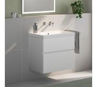 Geberit iCon Light lavabo, evineo ineo5 evo mobile, La: 75 cm, 2 scomparti estraibili, con maniglia incassata,, 501835004+BE0976WM, iCon Light; iCon [Mobili da Bagno > Mobili con Lavabo Integrato]