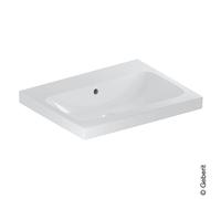 Geberit iCon Light lavabo, 60 cm x 48 cm, sans trou pour robinetterie, avec trop-plein,501834, 501834003, 501834003, Colorazione: bianco - CM