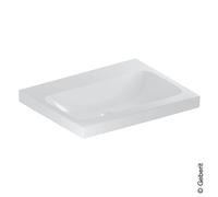 Geberit iCon Light lavabo, 60 cm x 48 cm, sans trou pour robinetterie, sans trop-plein,501834, 501.834.00.7, 501.834.00.7, Colorazione: bianco