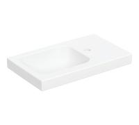 Lavamano Geberit iCon Light, 53 cm x 31 cm, con foro per rubinetto a destra, senza troppopieno, superficie di appoggio a destra, 501832, Colorazione: Bianco opaco - 501.832.JT.1