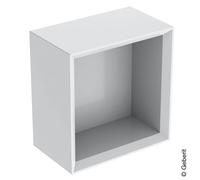 Geberit iCon mensola quadrata, 22,5x23,3x13,2 cm, 502321, Colorazione: Frontale/carcassa: bianco/laccato lucido, maniglia: bianco/opaco verniciato a polvere - 502.321.01.1