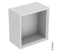 Geberit iCon mensola quadrata, 22,5x23,3x13,2 cm, 502321, Colorazione: Frontale/carcassa: bianco/laccato opaco, maniglia: bianca/verniciata a polvere opaca - 502.321.01.3