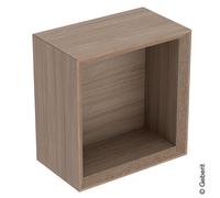 Geberit iCon mensola quadrata, 22,5x23,3x13,2 cm, 502321, Colorazione: Frontale/carcassa: struttura in legno di quercia/melamina, manico: lava/verniciato a polvere opaco - 502.321.JH.1