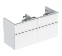 Geberit iCon meuble sous-lavabo double, 4 tiroirs, 118,4x61,5x47,6 cm, 502309, 502.309.01.2, 502.309.01.2, Colorazione: Frontale/carcassa: bianco/laccato lucido, manico: cromato lucido