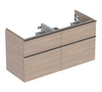 Mobiletto Geberit iCon per lavabo doppio, 4 cassetti, 118,4x61,5x47,6 cm, 502309, Colorazione: Frontale/carcassa: struttura in legno di quercia/melamina, manico: lava/verniciato a polvere opaco - 502.309.JH.1