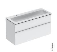 Geberit iCon mobile con lavabo doppio, 2 scomparti estraibili, 502334011, iCon [Mobili da Bagno > Mobili con Doppio Lavabo]