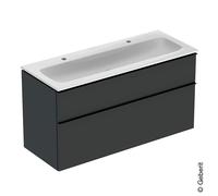 Geberit iCon mobile con lavabo doppio, 2 scomparti estraibili, 502334JK1, iCon [Mobili da Bagno > Mobili con Doppio Lavabo]