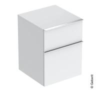 Geberit iCon armoire latérale, 2 tiroirs, 45x60x47,6 cm, 502315, 502.315.01.2, 502.315.01.2, Colorazione: Frontale/carcassa: bianco/laccato lucido, manico: cromato lucido