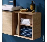 Elément latéral Geberit iCon avec box à poussières, suspendu, 37x40x27,3 cm, 502325, 502.325.JH.1, 502.325.JH.1, Colorazione: Struttura in legno di quercia / melamina
