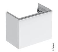 Mobiletto Geberit iCon per lavamano, 1 cassetto, 52x41,5x30,7 cm, 502302, Colorazione: Frontale/carcassa: bianco/laccato lucido, manico: cromato lucido - 502.302.01.2
