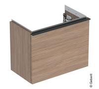 Geberit iCon Armoire pour lave-mains, 1 tiroir, 52x41,5x30,7 cm, 502302, 502.302.JH.1, 502.302.JH.1, Colorazione: Frontale/carcassa: struttura in legno di quercia/melamina, manico: lava/verniciato a p