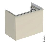 Geberit iCon Armoire pour lave-mains, 1 tiroir, 52x41,5x30,7 cm, 502302, 502302JL1, 502302JL1, Colorazione: Frontale/carcassa: grigio sabbia/laccato lucido, maniglia: grigio sabbia/opaco verniciato a 