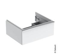 Mobiletto Geberit iCon per lavabo, 1 cassetto, 59,2x24,7x47,6 cm, 502310, Colorazione: Frontale/carcassa: bianco/laccato lucido, manico: cromato lucido - 502.310.01.2
