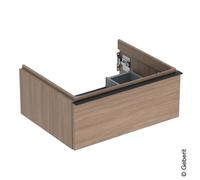 Mobiletto Geberit iCon per lavabo, 1 cassetto, 59,2x24,7x47,6 cm, 502310, Colorazione: Frontale/carcassa: struttura in legno di quercia/melamina, manico: lava/verniciato a polvere opaco - 502.310.JH.1