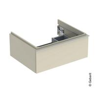 Geberit iCon, armoire basse pour lavabo, 1 tiroir, 59,2x24,7x47,6 cm, 502310, 502310JL1, 502310JL1, Colorazione: Frontale/carcassa: grigio sabbia/laccato lucido, maniglia: grigio sabbia/opaco vernicia