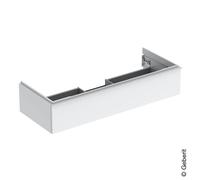 Mobiletto Geberit iCon per lavabo, 1 cassetto, 118,4x24,7x47,6 cm, 502313, Colorazione: Frontale/carcassa: bianco/laccato lucido, maniglia: bianco/opaco verniciato a polvere - 502.313.01.1