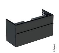 Mobiletto Geberit iCon per lavabo, 2 cassetti, 118,4x61,5x47,6 cm, 502306, Colorazione: Frontale/carcassa: lava/opaco laccato, manico: lava/opaco verniciato a polvere - 502.306.JK.1