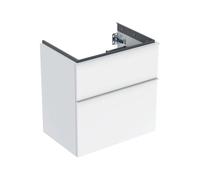Geberit iCon meuble sous-lavabo, saillie réduite, 59,2x61,5x41,6 cm, 502307, 502307013, 502307013, Colorazione: Frontale/carcassa: bianco/laccato opaco, maniglia: bianca/verniciata a polvere opaca - C