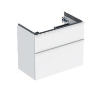 Geberit iCon meuble sous-lavabo, saillie réduite, 74x61,5x41,6 cm, 502308, 502.308.01.1, 502.308.01.1, Colorazione: Frontale/carcassa: bianco/laccato lucido, maniglia: bianco/opaco verniciato a polver