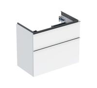 Geberit iCon meuble sous-lavabo, saillie réduite, 74x61,5x41,6 cm, 502308, 502308012, 502308012, Colorazione: Frontale/carcassa: bianco/laccato lucido, manico: cromato lucido - CM