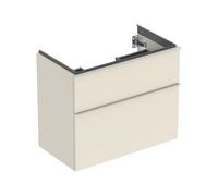 Mobiletto Geberit iCon per lavabo, sporgenza corta, 74x61,5x41,6 cm, 502308, Colorazione: Frontale/carcassa: grigio sabbia/laccato lucido, maniglia: grigio sabbia/opaco verniciato a polvere - 502.308.JL.1