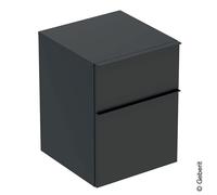 Geberit iCon armoire latérale, 2 tiroirs, 45x60x47,6 cm, 502315, 502.315.JK.1, 502.315.JK.1, Colorazione: Frontale/carcassa: lava/opaco laccato, manico: lava/opaco verniciato a polvere